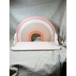 Rainbow Pink Pastel Floating Bookshelf For Kids' Room Nursery
